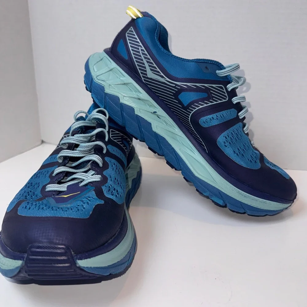 Hoka One One Stinson ATR 5 Womens 9.5 Blue Trail Running Shoes 1099730 SAHZ